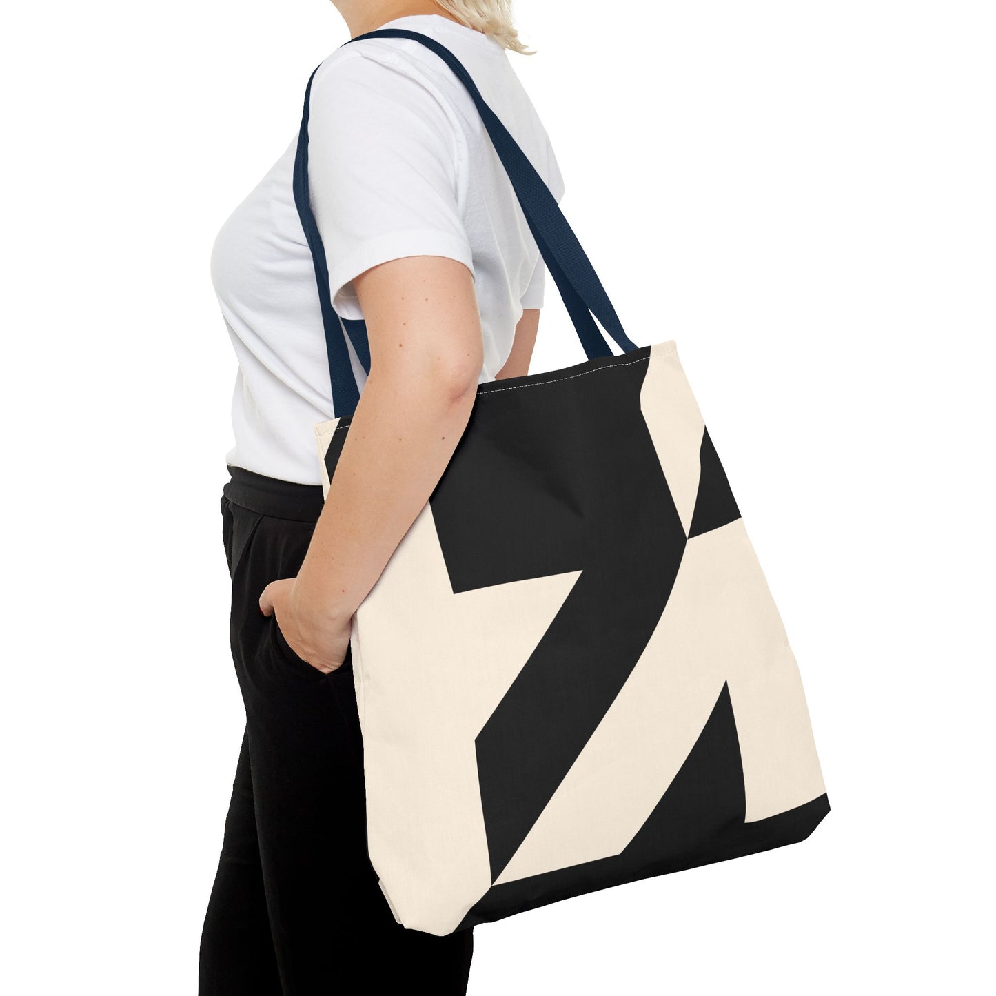 Chic Abstract Tote Bag, Stylish Travel Bag, Reusable Shopping Bag, Modern Design Bag, Fashionable Canvas Tote
