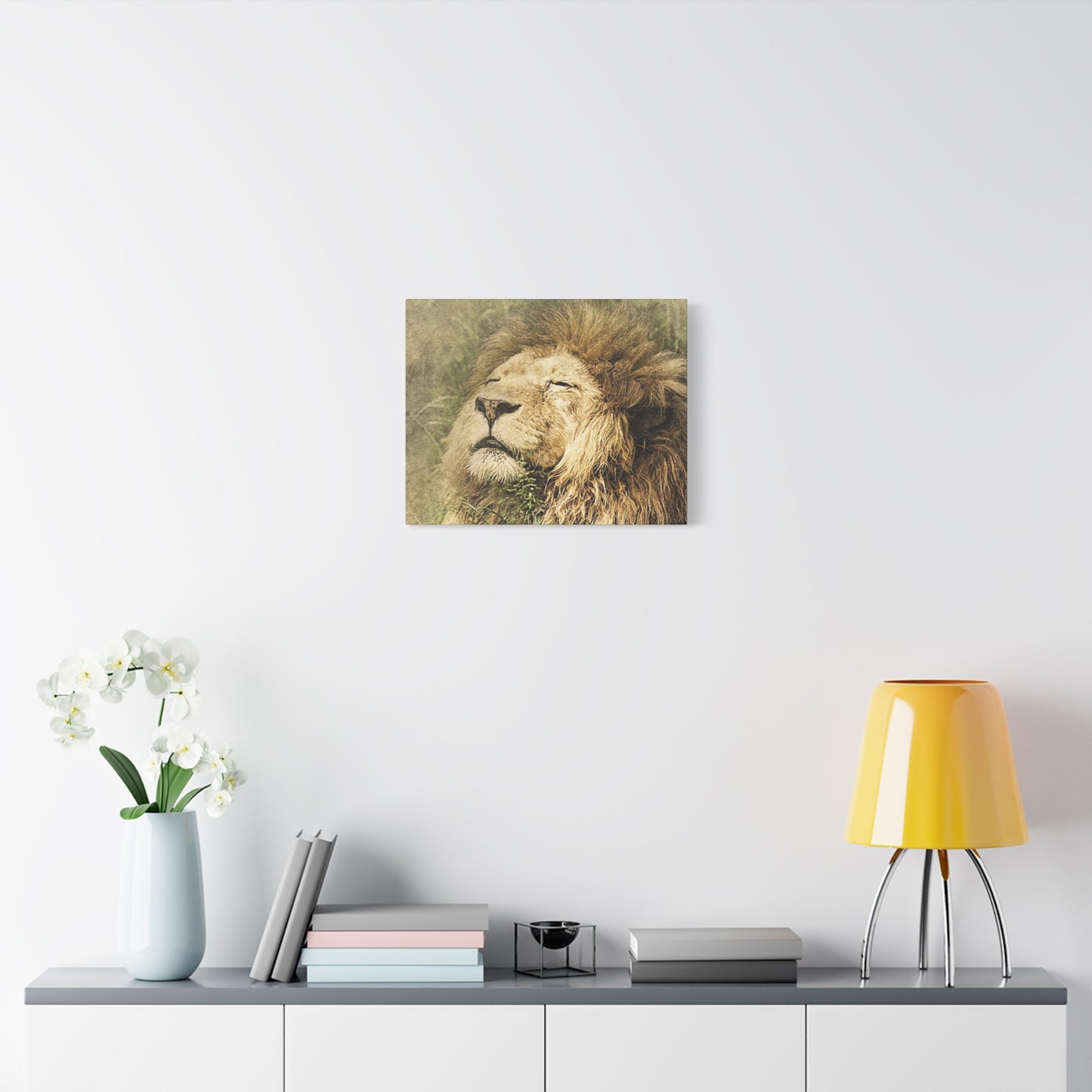 Lion Portrait Matte Canvas Print — Stretched 1.25" Wall Art