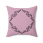 Elegant Pink Decorative Pillow with Ornate Design, Home Decor, Gift Idea, Cozy Living Room, Stylish Couch Accessory