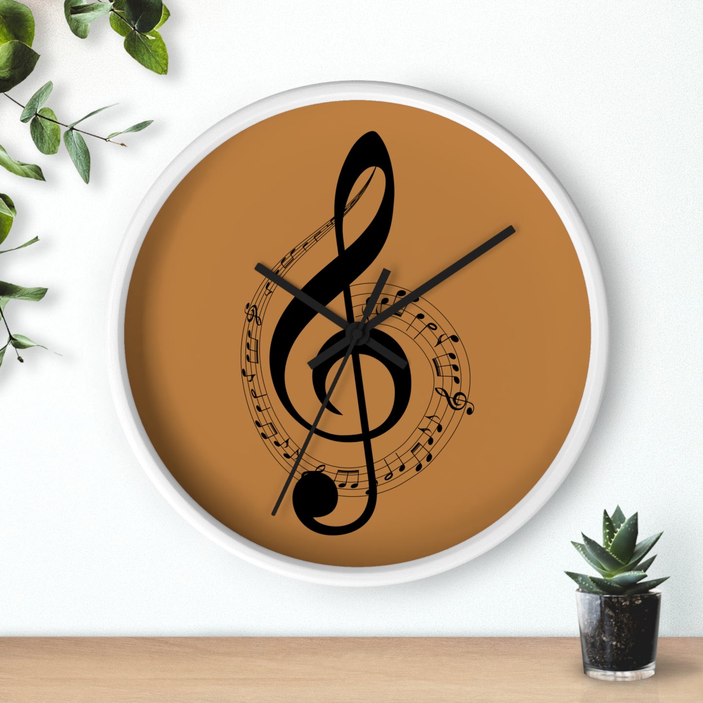 Musical Note Wall Clock, Elegant Home Decor, Perfect Gift for Music Lovers