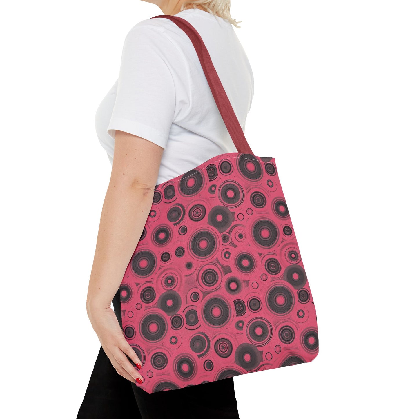 Colorful Retro Tote Bag, Stylish Beach Bag, Shopping Tote