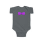 Purple Bow Infant Bodysuit, Cute Baby Onesie, Shower Gift, Baby Birthday Outfit, Newborn Clothing, Adorable Gift Idea
