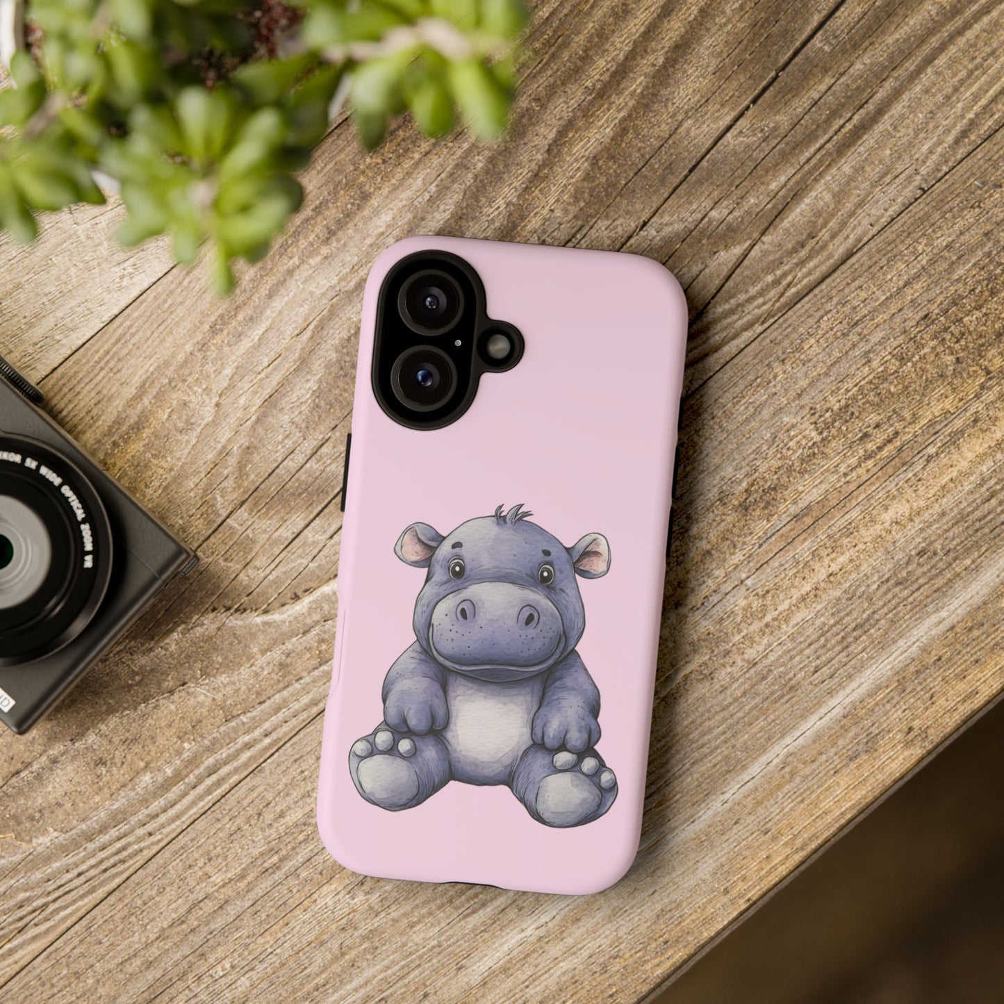 Cute Hippo Phone Case - Tough Cases, Animal Phone Cover, Kawaii Accessories, Gifts for Kids, Unique Tech Gear