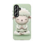 Meditating Lamb Phone Case — Cute Pastel Protective iPhone Cover