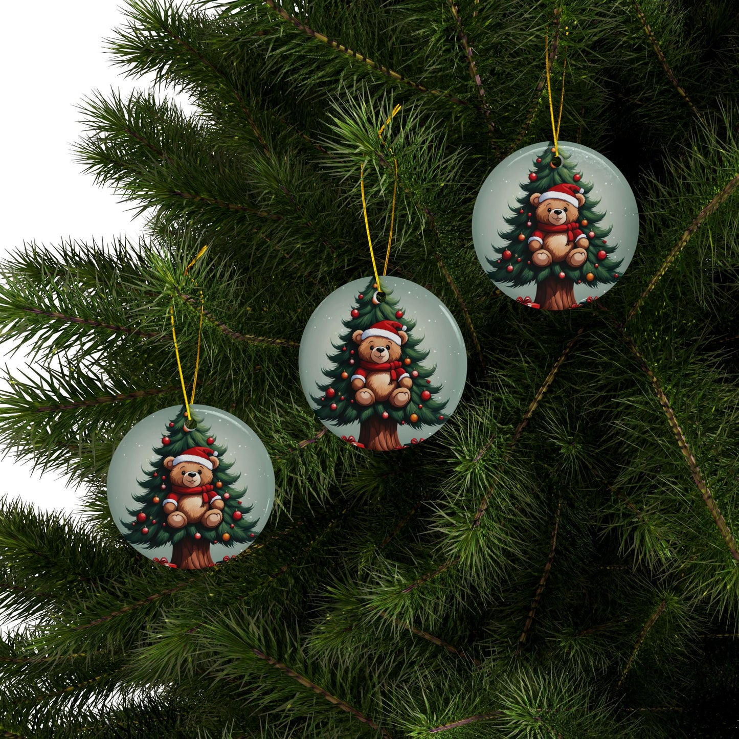 Ceramic Ornaments, 2-Side Print, (1pc, 3pcs, 5pcs, 10pcs)