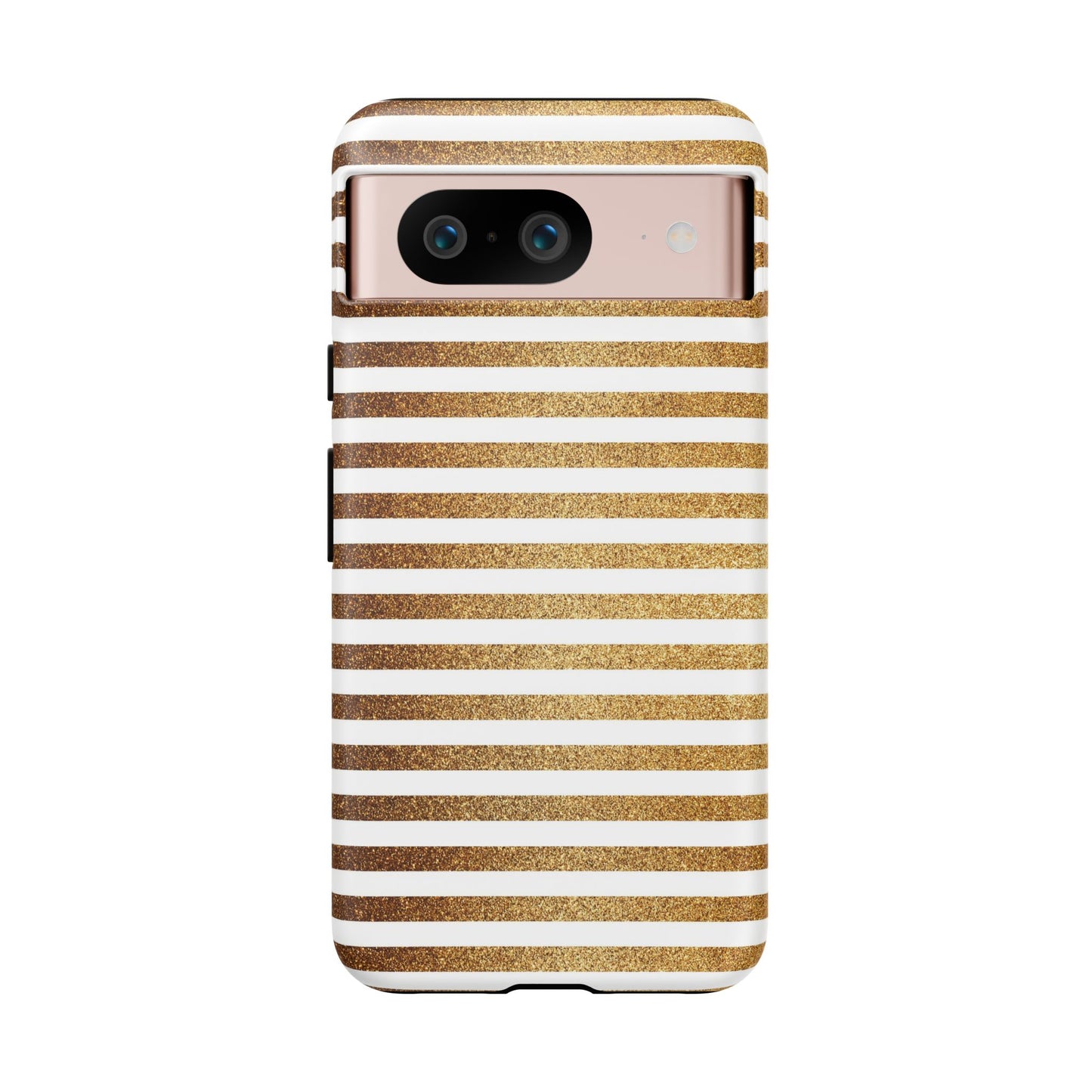Glamorous Gold Striped Phone Case | Tough Cases, Stylish Phone Cover, Chic Accessories, Gift for Her, Fashionable Tech