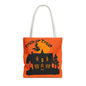 Halloween Tote Bag, Spooky Witch Design, Trick or Treat Bag, Fall Accessory, Seasonal Shopping Bag, Festival Gift