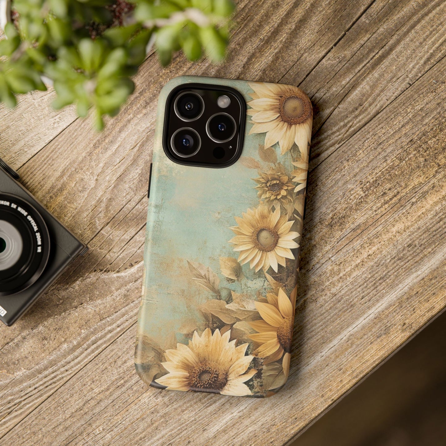 Sunflower Phone Case, Tough Shell Floral Cover, Nature Inspired Gift, Durable Protective Case, Perfect for Spring and Summer