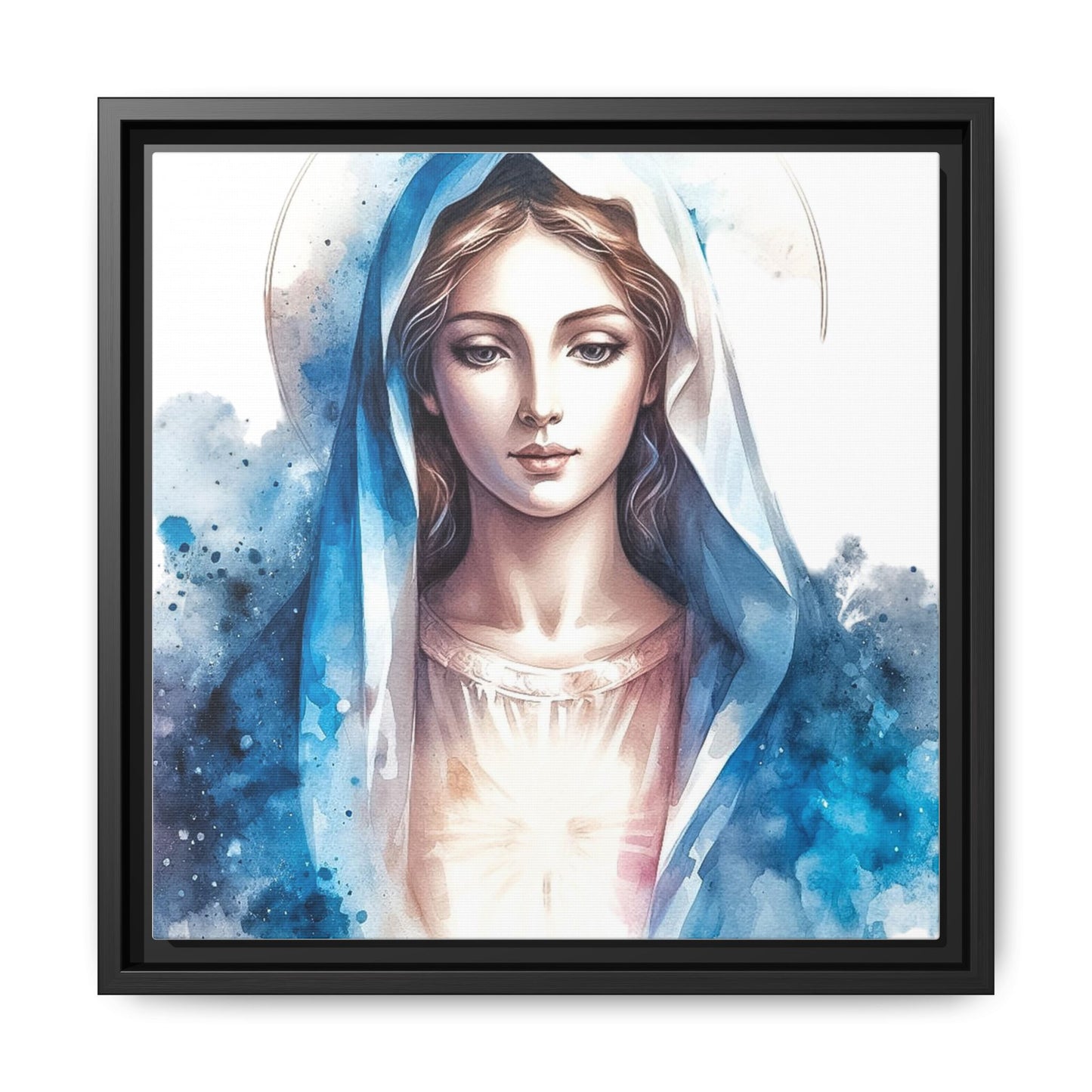Framed Canvas Art Print, Spiritual Decor, Religious Artwork, Wall Decor, Gift for Faith, Elegant Home Decoration