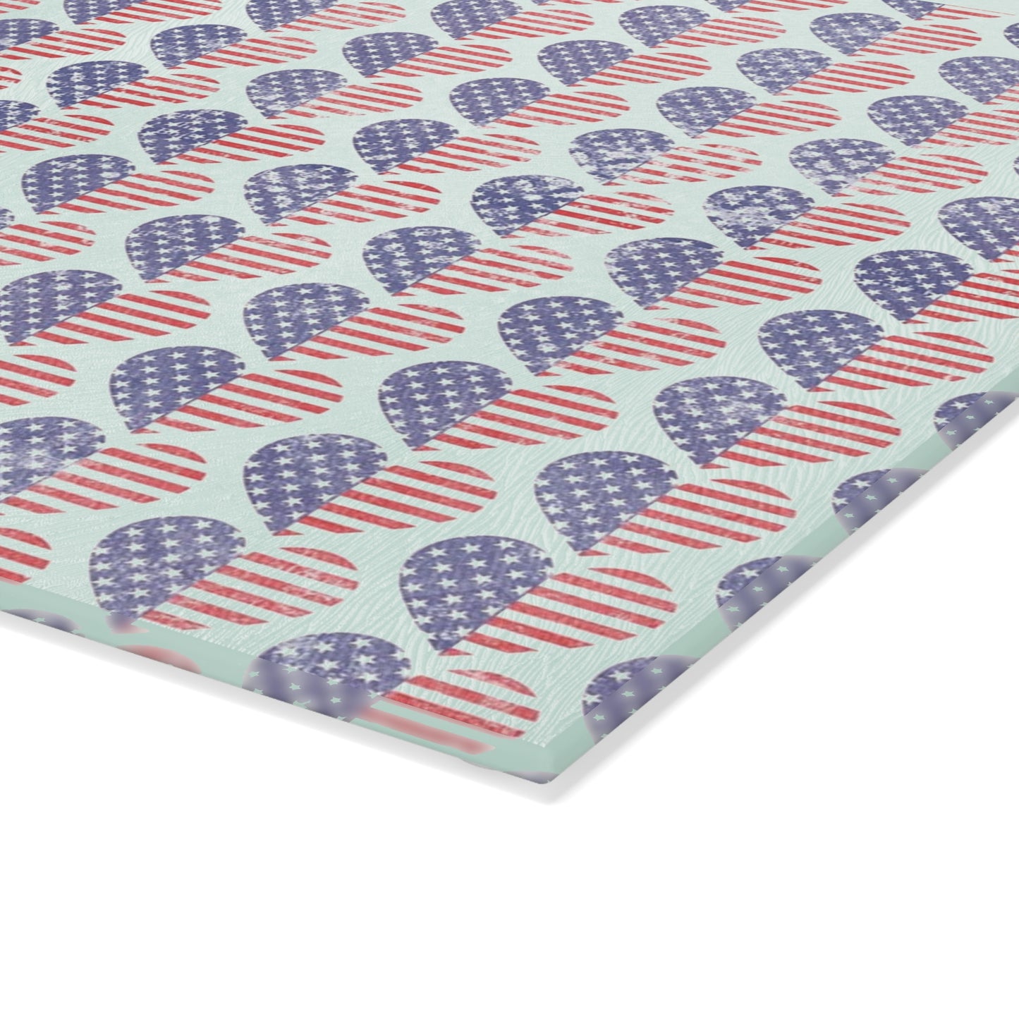 Patriotic Glass Cutting Board for Home Chefs, Kitchen Decor, BBQ Essential, Gift for Foodies, Red White Blue Cooking