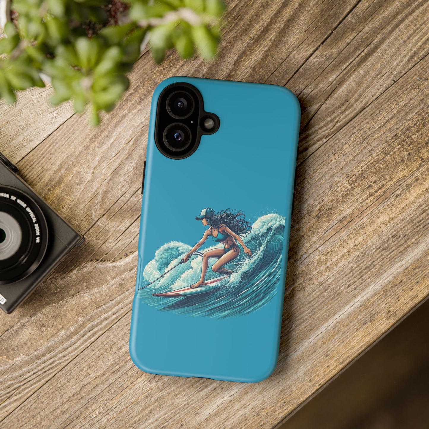 Surfing Phone Case, Coastal Vibes Phone Cover, Tough Cases for Beach Lovers, Ocean Art Phone Accessories, Summer Gift Idea