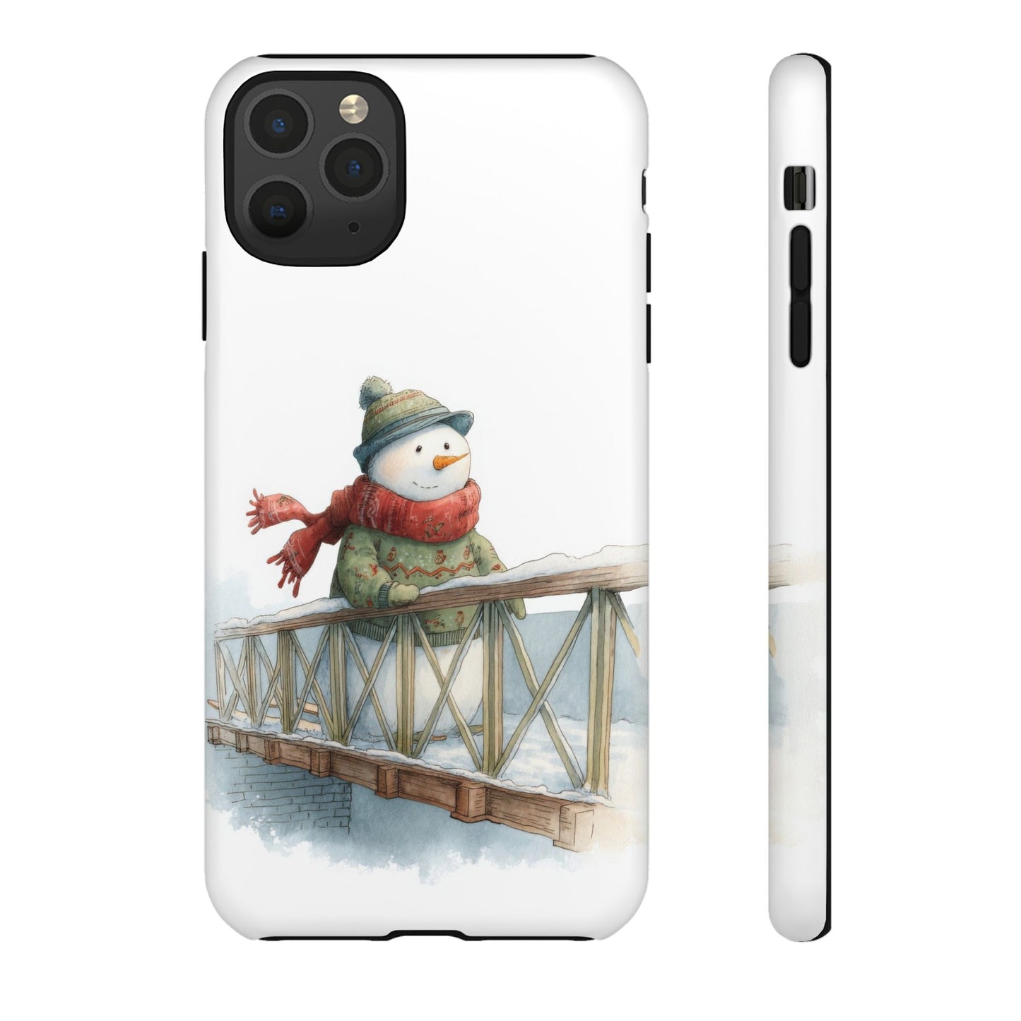 Snowman Phone Case – Winter Holiday Gift, Cute Snowman Design, Winter Accessories, Protective Phone Case, Unique Christmas Present