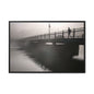 Framed Matte Canvas - Foggy Bridge Black & White Photography
