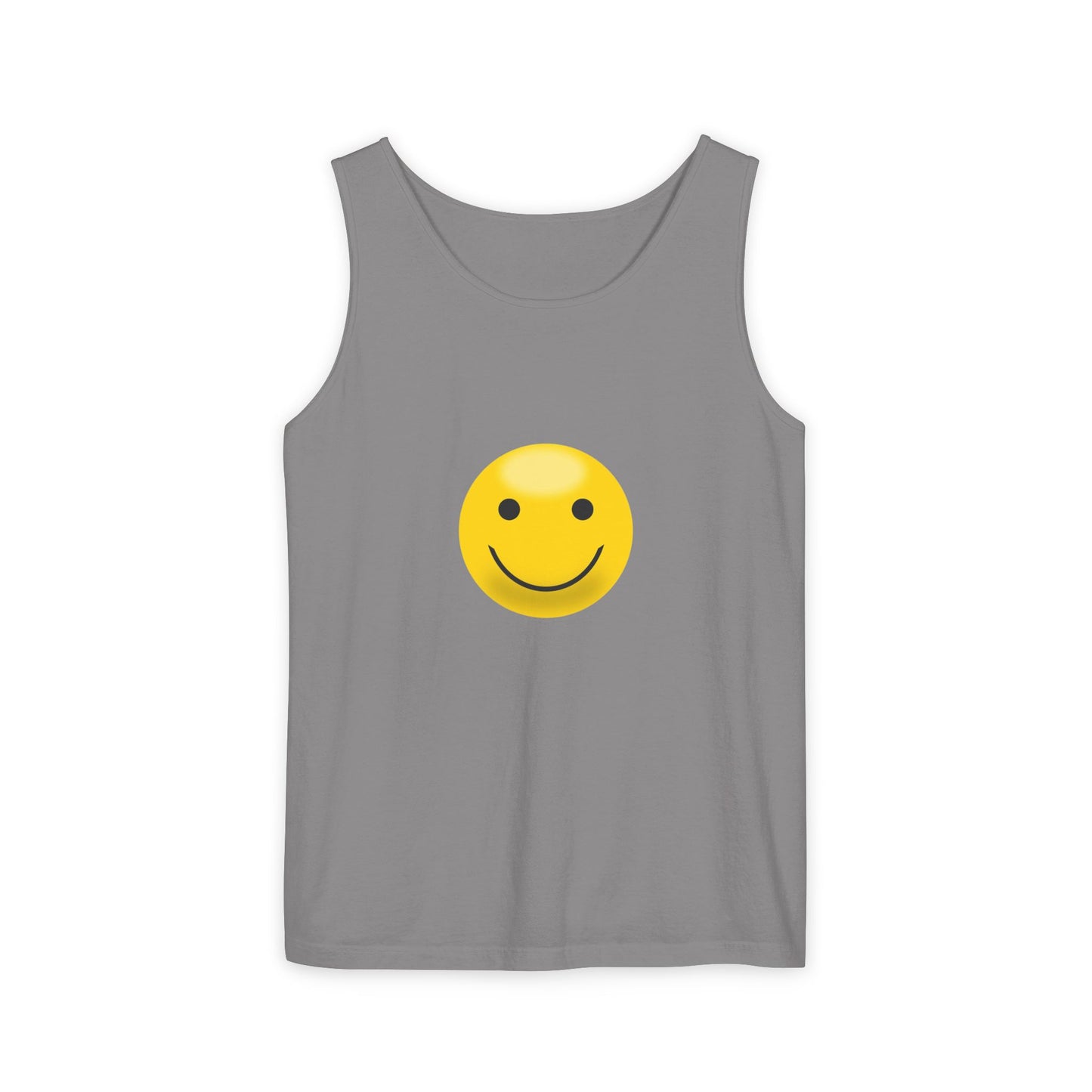 Smiley Face Tank Top, Summer Shirt, Casual Wear, Beach Outing, Gift for Friends, Positive Vibes Apparel