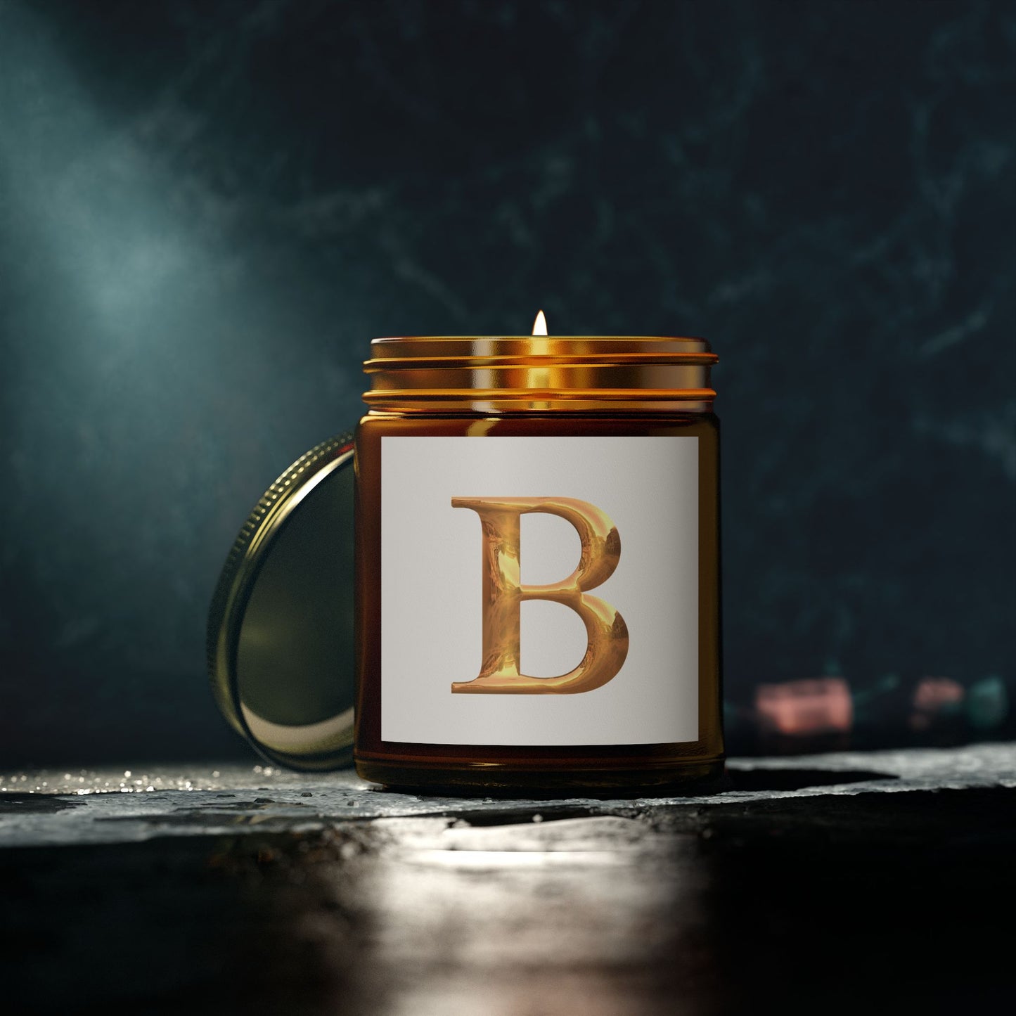 Scented Candle: Personalized Luxury Candle Gift Letter B