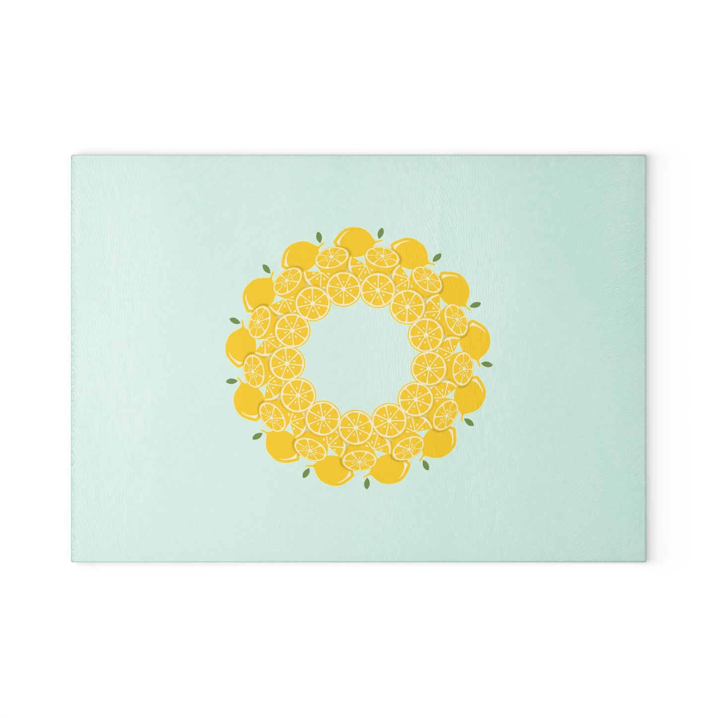 Lemon-Themed Glass Cutting Board | Kitchen Decor, Gift for Chefs, Foodie Present, Summer Cooking, Home & Garden