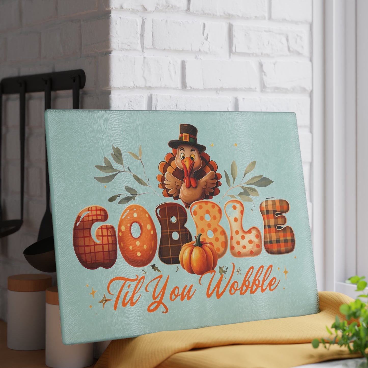 Thanksgiving Gobble Cutting Board