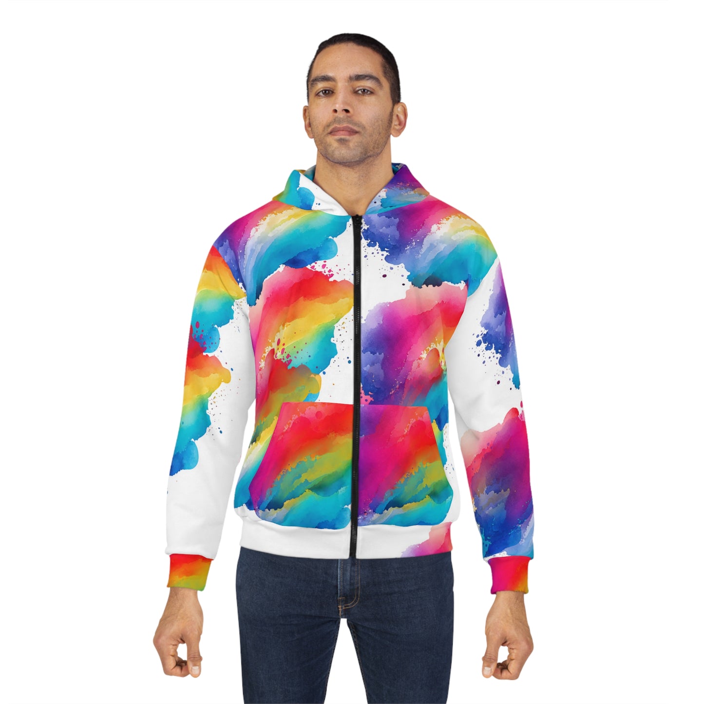 Unisex Zip Hoodie Rainbow