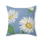 Daisy Floral Throw Pillow, Cozy Home Decor, Boho Chic Cushion,  Living Room Accent