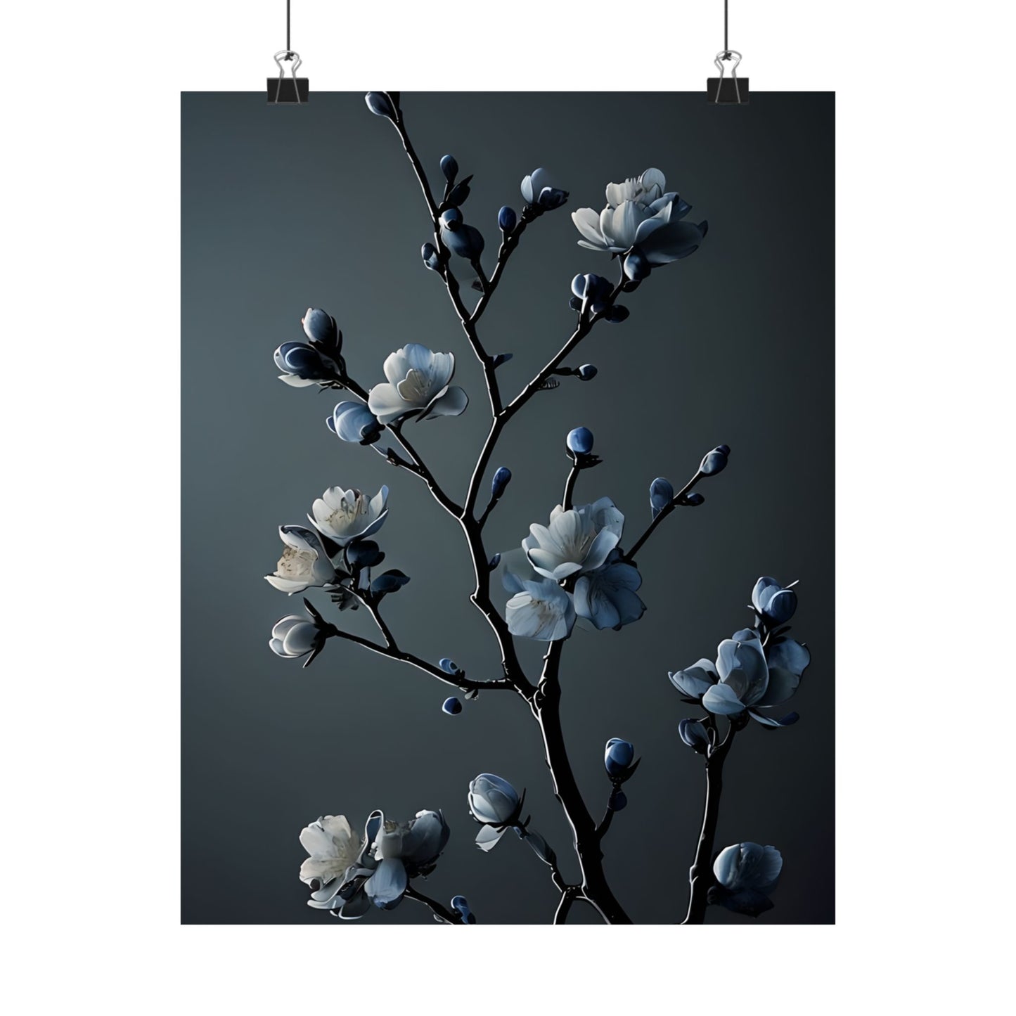 Elegant Floral Matte Vertical Posters, Vintage Wall Art, Modern Botanical Print