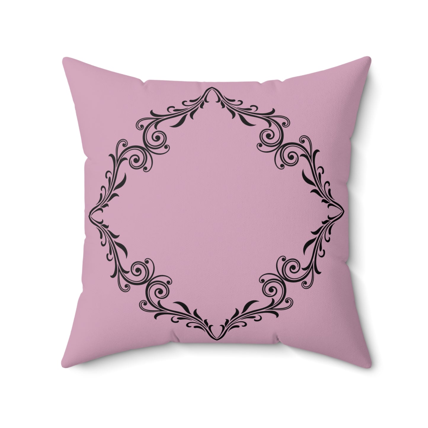 Elegant Pink Decorative Pillow with Ornate Design, Home Decor, Gift Idea, Cozy Living Room, Stylish Couch Accessory