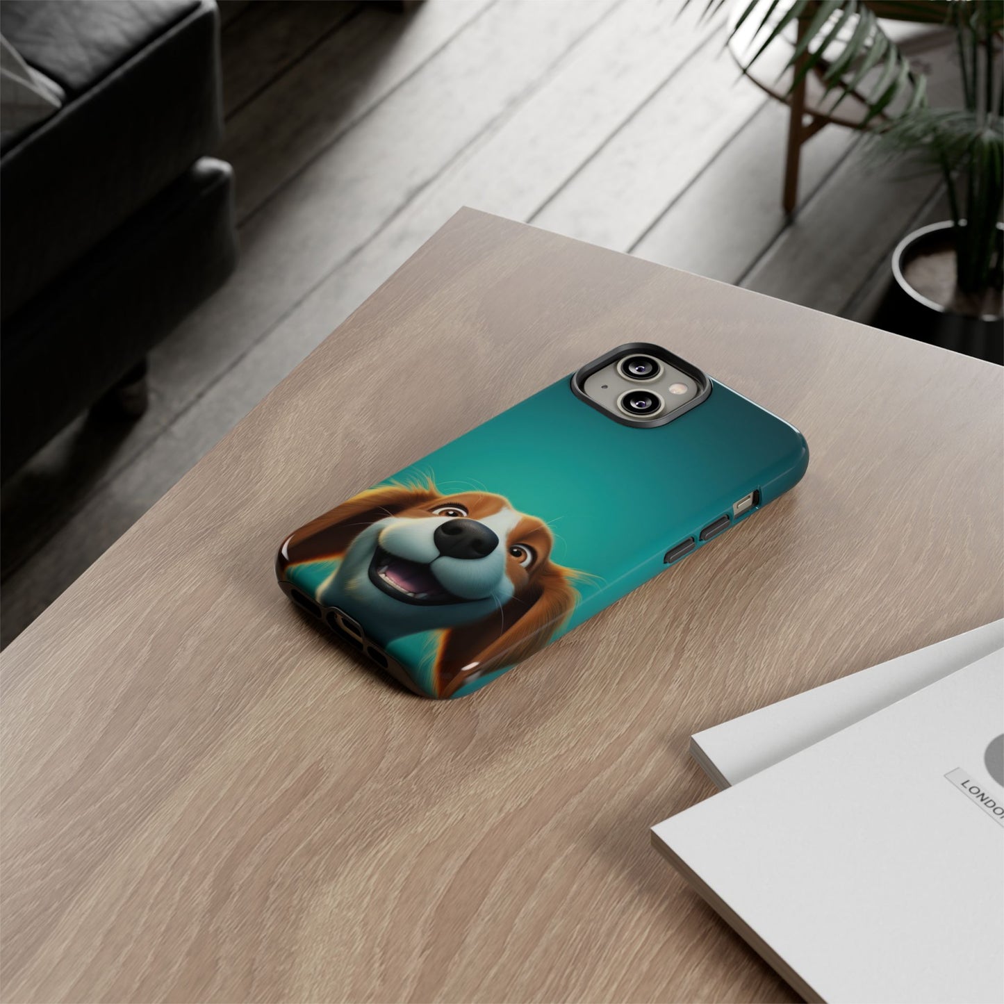 Happy Dog Phone Case — Cute Cartoon Puppy Protective Phone Cover