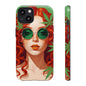 Vibrant Phone Case with Retro Greenery Design, Trendy Case for Casual Look, Gift for Her, Summer Vibes, Unique Phone Accessory