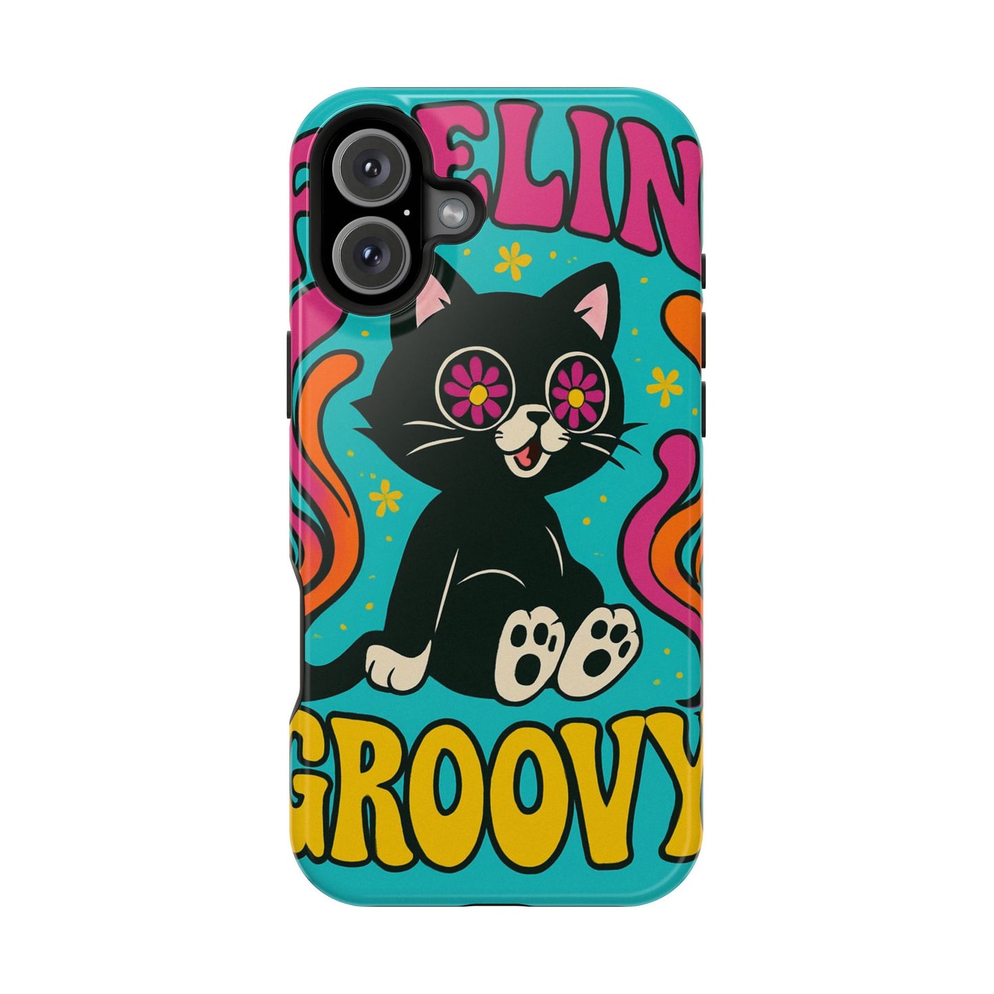 Groovy Cat Magnetic Impact-Resistant Phone Case