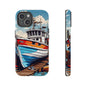 Colorful Fishing Boat Phone Case | Nautical Gift, Marine Design, Coastal Aesthetic, Summer Vibes, Sea Lover's Accessory