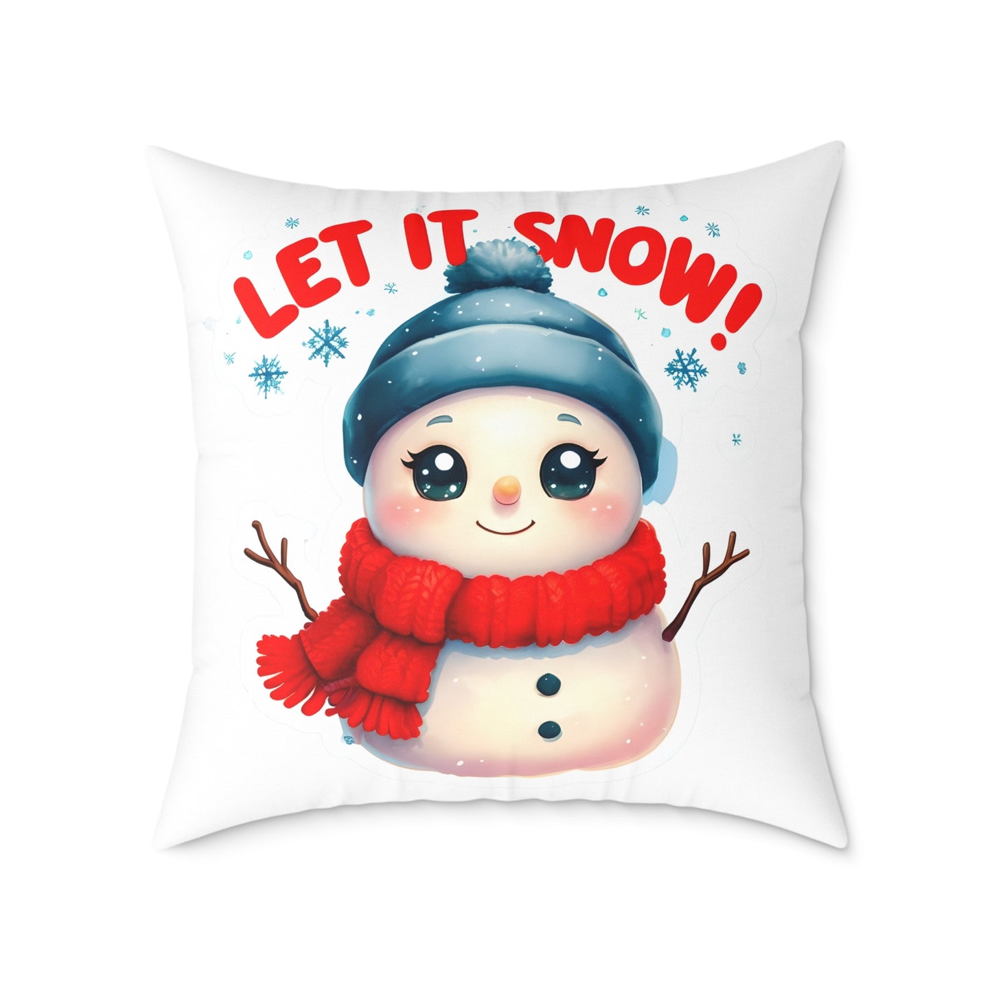 Let It Snow Snowman Pillow