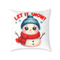 Let It Snow Snowman Pillow