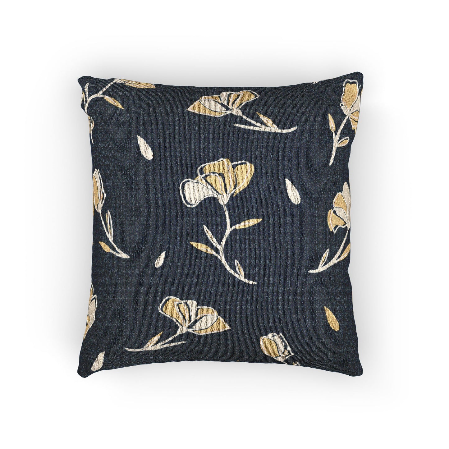 Floral Woven Pillow, Cozy Home Decor, Boho Throw Cushion, Living Room Accent, Gift for Housewarming, Nature-Inspired Design