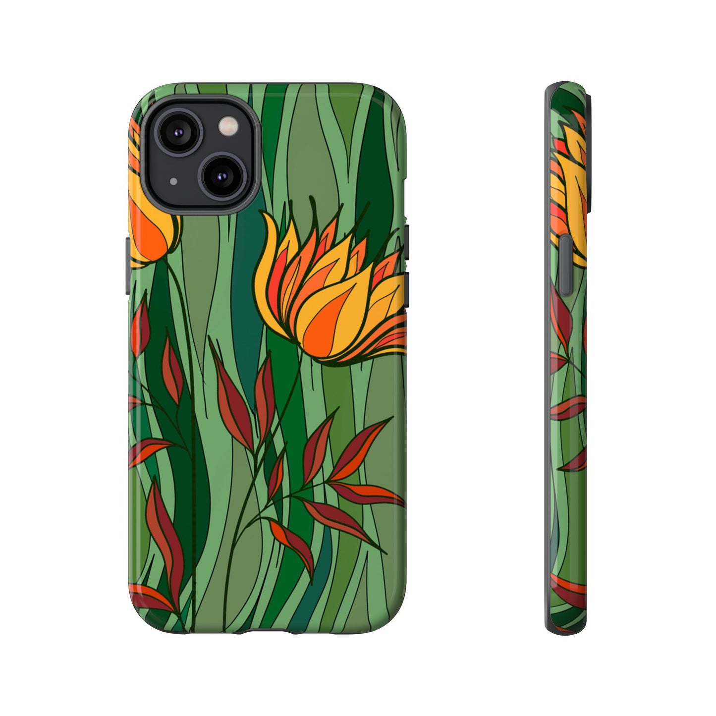 Vibrant Floral Phone Case, Nature-Inspired Tough Case, Eco-Friendly Cover, Unique Gift for Nature Lovers, Spring Decor