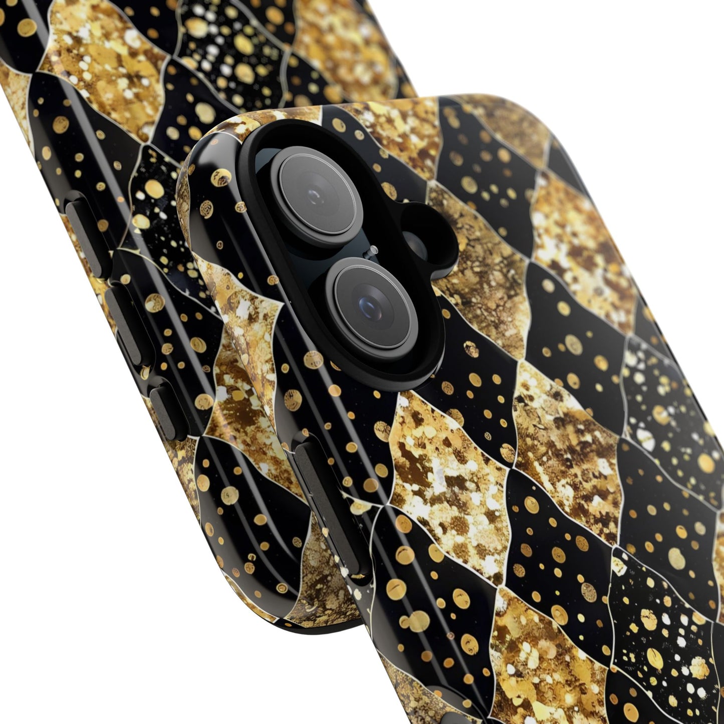 Elegant Gold & Black Phone Case for Tough Protection