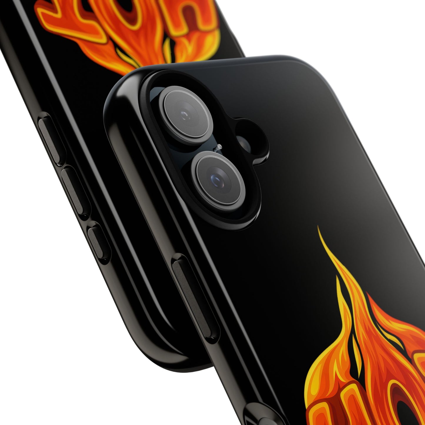 Stylish Phone Case, Hot Flames Design, Gift for Teens, Trendy Accessory, Protective Cover, Unique Phone Case