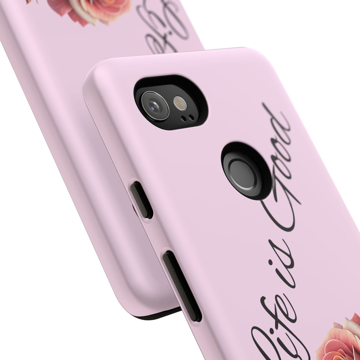 Roses & Positivity Phone Case - Floral Design, Life is Good, Tough Cases for Everyday Wear, Gift for Friends, Mother's Day, Spring [...]