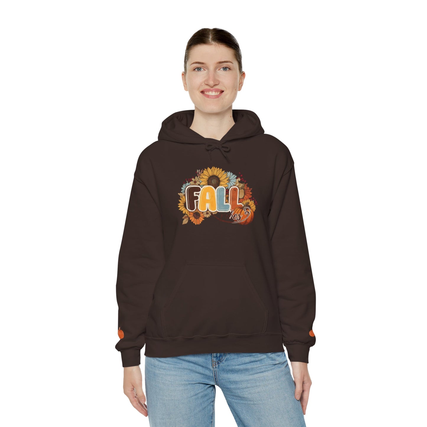 Cozy Fall Vibes Hoodie, Unisex Sweatshirt for Autumn, Pumpkin Design, Perfect for Thanksgiving, Gift for Friends, Seasonal Wear