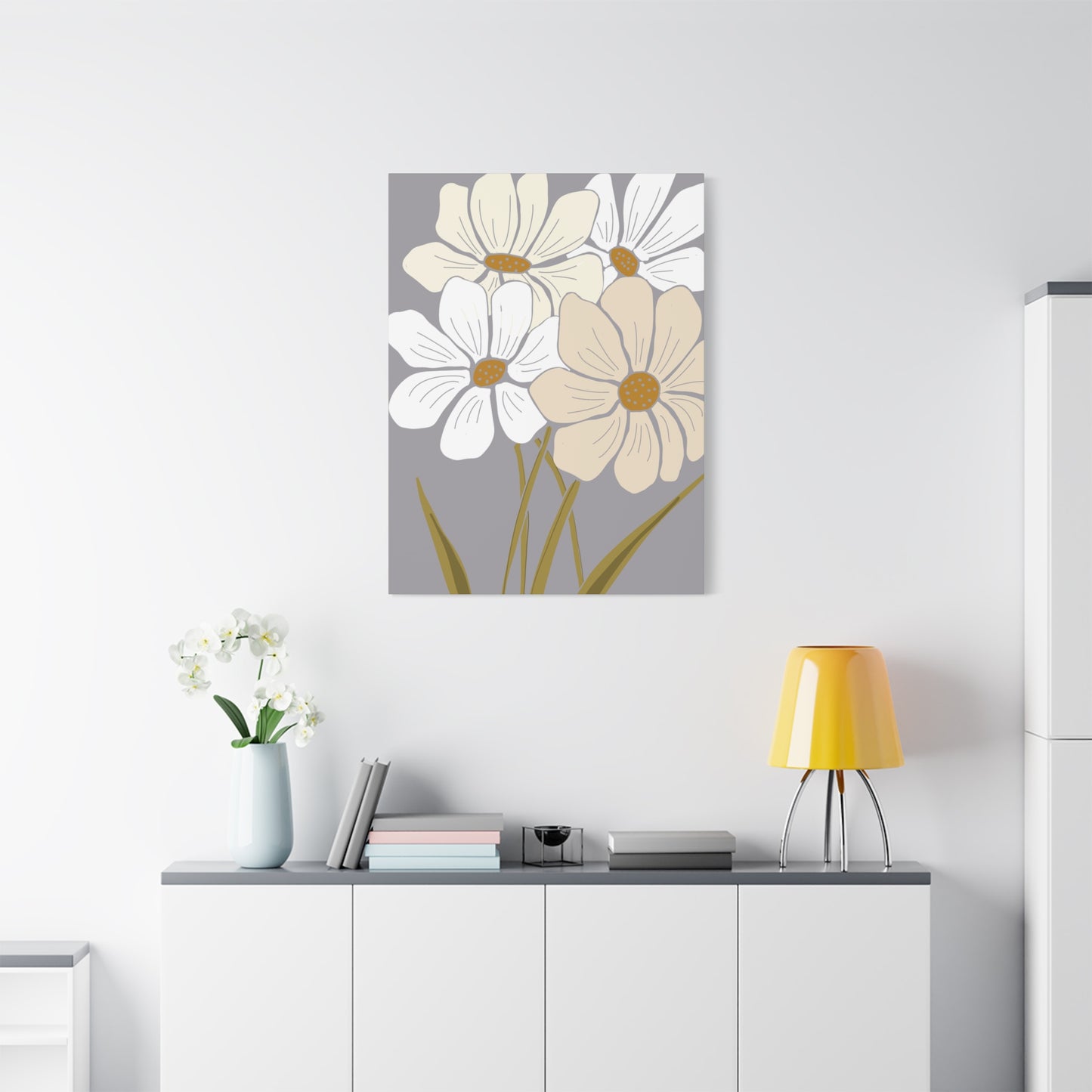 Copy of Copy of Matte Canvas, Stretched, 1.25" Tulips Pink and Purple Flowers