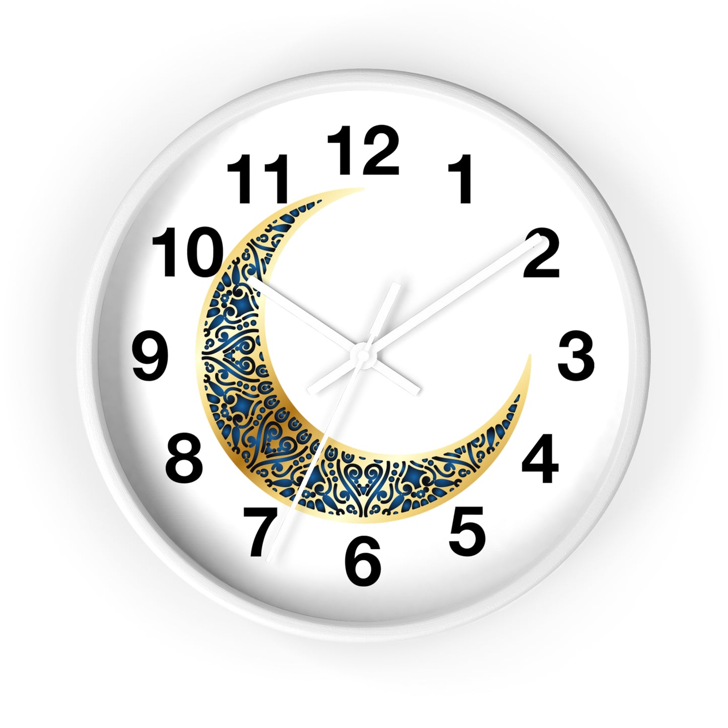 Elegant Boho Moon Phase Wall Clock, Decorative Home Clock, Unique Gift for Home Decor, Wellness, and Spiritual Spaces, Timepiece