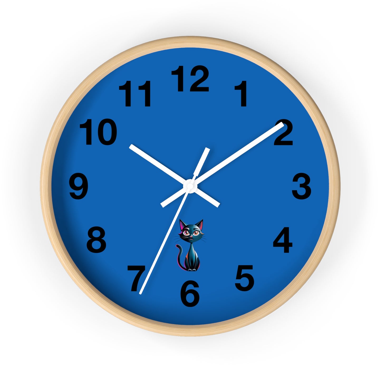 Cute Cat Wall Clock | Fun Home Decor, Cat Lovers Gift, Unique Wall Art, Cat Themed Birthday Gift, Colorful Clock