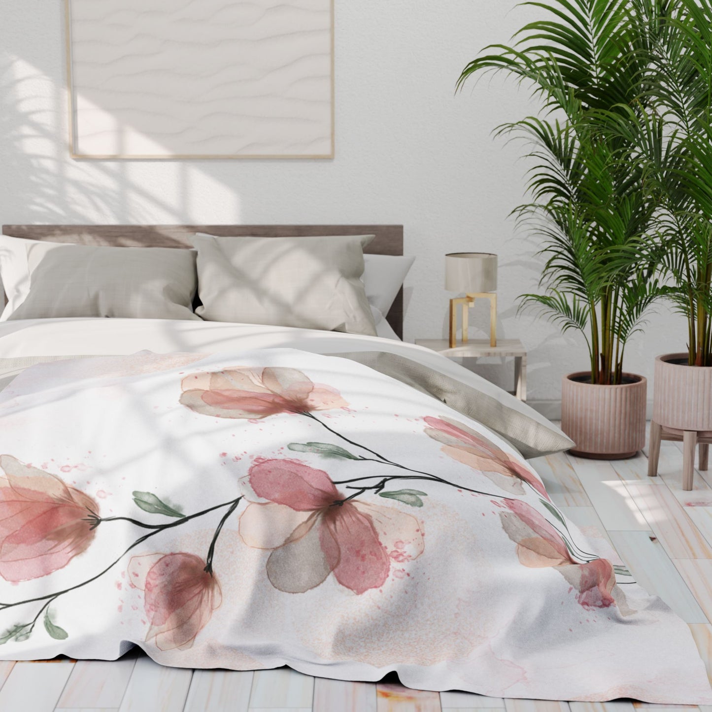 Floral Arctic Fleece Blanket - Cozy Comfort, Home Decor, Gift for Her, Wedding Decor, Blanket for Every Season