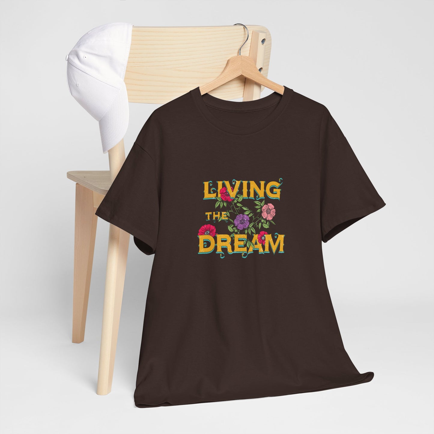 Living the Dream Floral Tee, Unisex Cotton T-Shirt, Inspirational Gift, Casual Everyday Wear, Flower Graphic Shirt, Summer Wardrobe [...]
