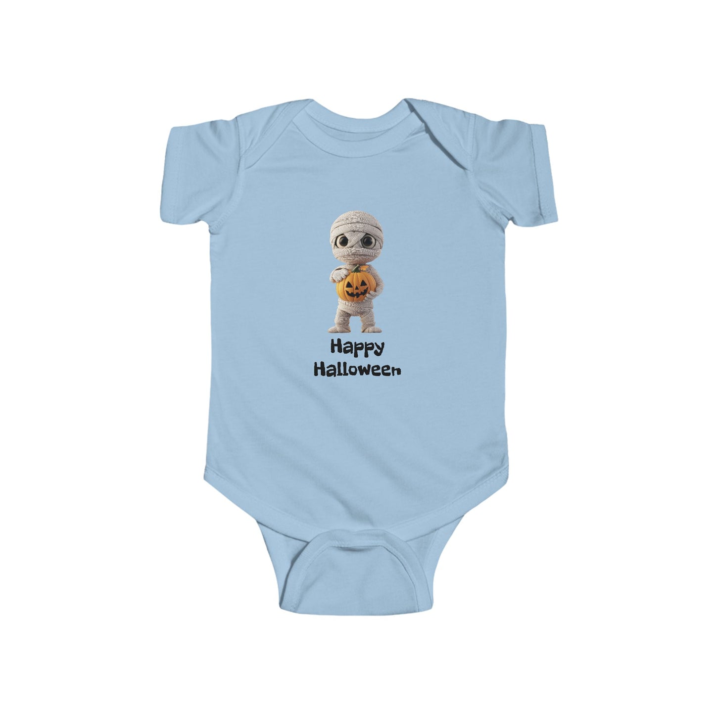 Halloween Infant Bodysuit, Cute Halloween Baby Outfit, Baby Onesie Costume, Mummy Pumpkin Bodysuit, Festive Baby Apparel