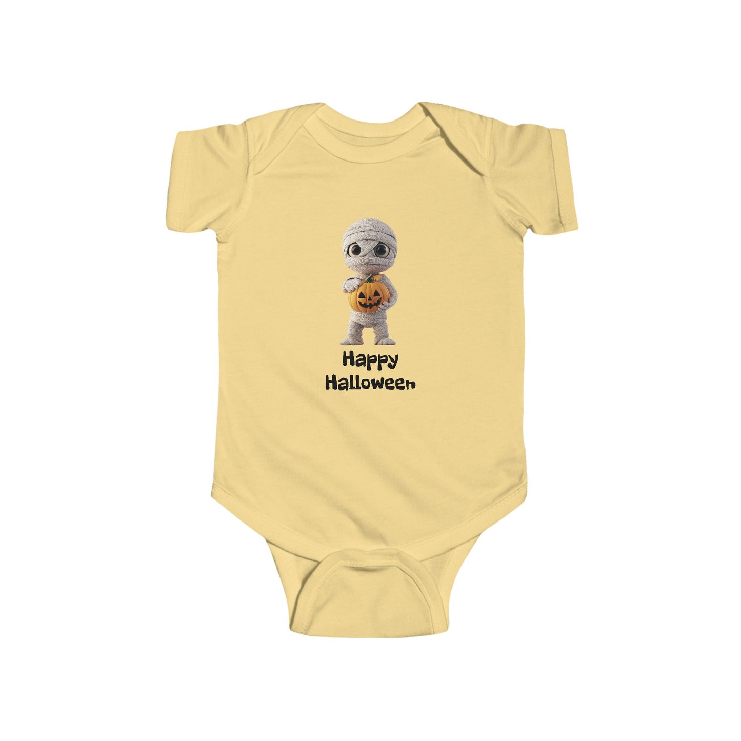 Halloween Infant Bodysuit, Cute Halloween Baby Outfit, Baby Onesie Costume, Mummy Pumpkin Bodysuit, Festive Baby Apparel