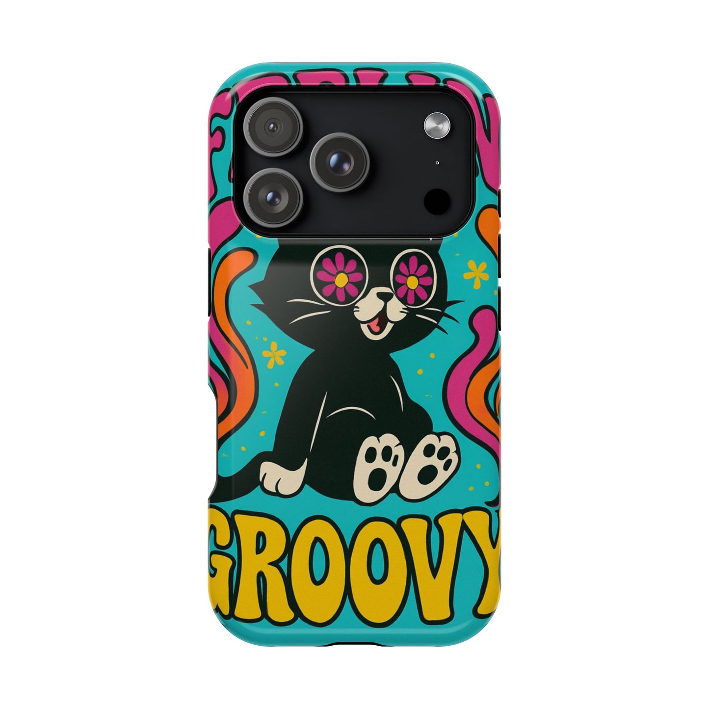 Groovy Cat Magnetic Impact-Resistant Phone Case