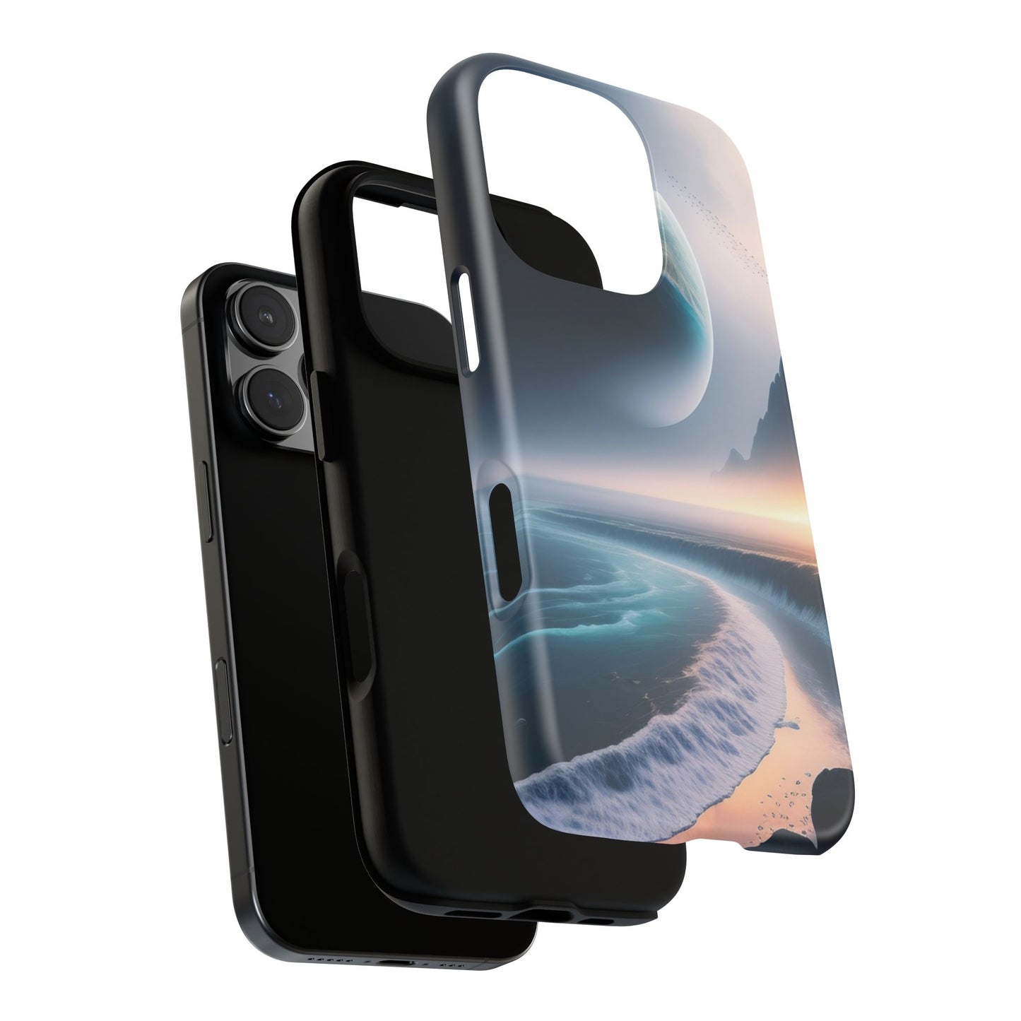 Galaxy Ocean Phone Case — Surreal Planet Beach Tough Case