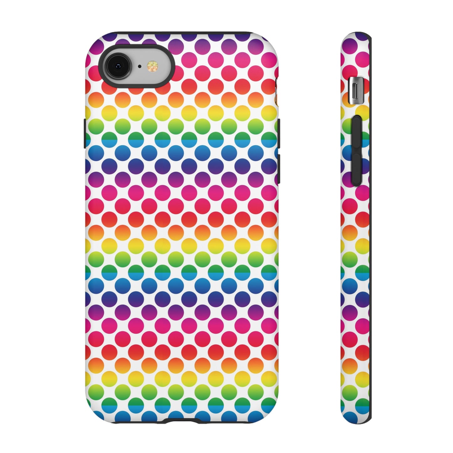 Rainbow Dot Phone Case, Colorful Phone Cover, Fun Phone Accessory, Gift for Friends, Trendy Mobile Case