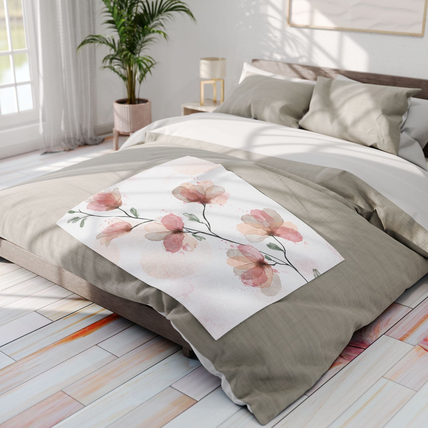 Floral Arctic Fleece Blanket - Cozy Comfort, Home Decor, Gift for Her, Wedding Decor, Blanket for Every Season