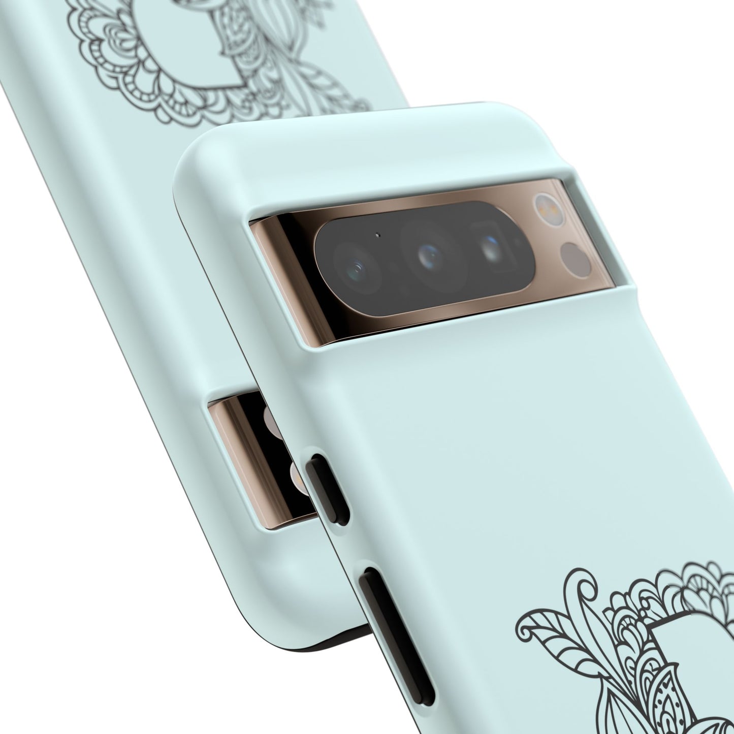 Personalized Tough Phone Case- Letter B, Floral Monogram Cell Phone Cover, Custom Protective Case, Unique Gift, Birthday, Graduation