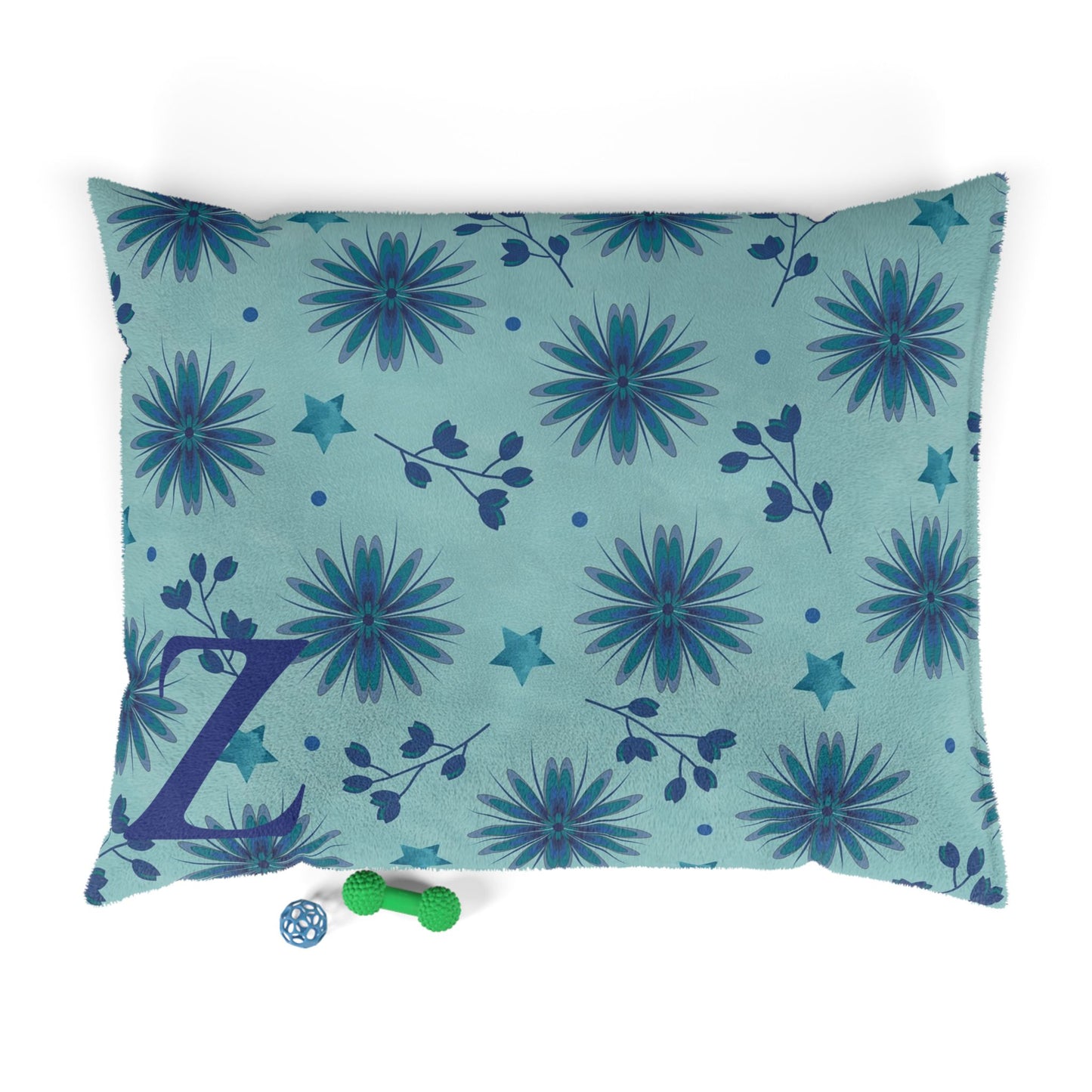 Floral Pet Bed with Personalized Initial, Cozy Dog Cat Pillow, Custom Pet Accessories, Comfortable Pet Sleeping Space, Pet Gift for [...]